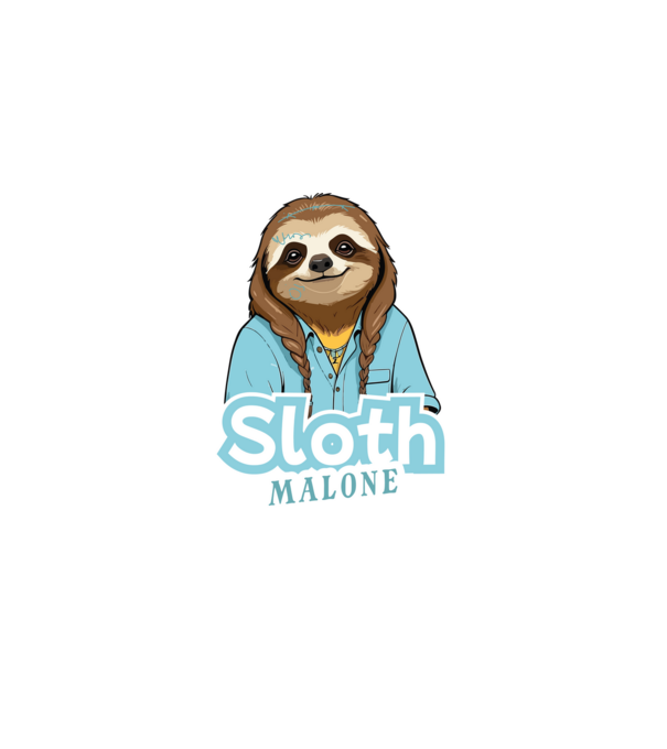 Sloth Malone minta fehér pólón
