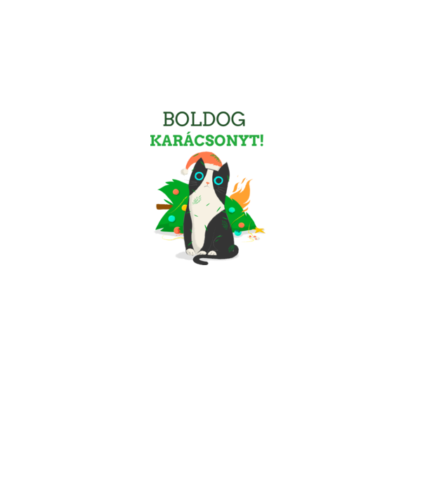 Boldog Karácsonyt! minta fehér pólón
