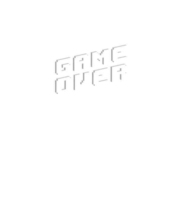 Game over minta fekete pólón