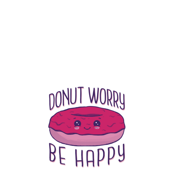 Donut worry minta fehér pólón