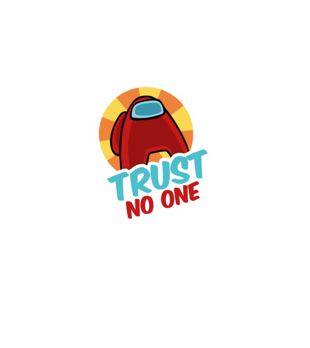 Trust no one - Among us minta fekete pólón