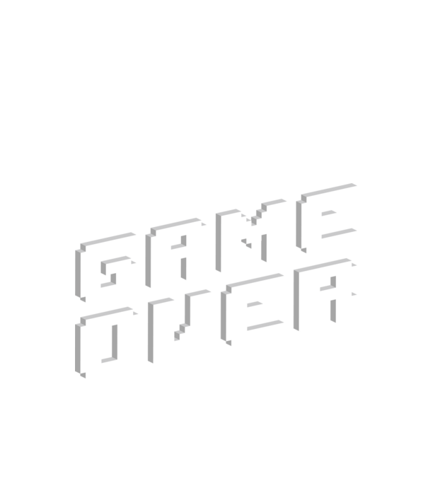 Game over minta fekete pólón