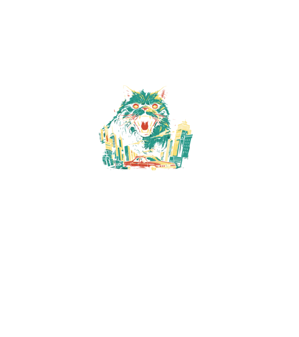 Catzilla minta fekete pólón