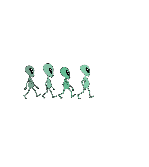 The Aliens minta fekete pólón