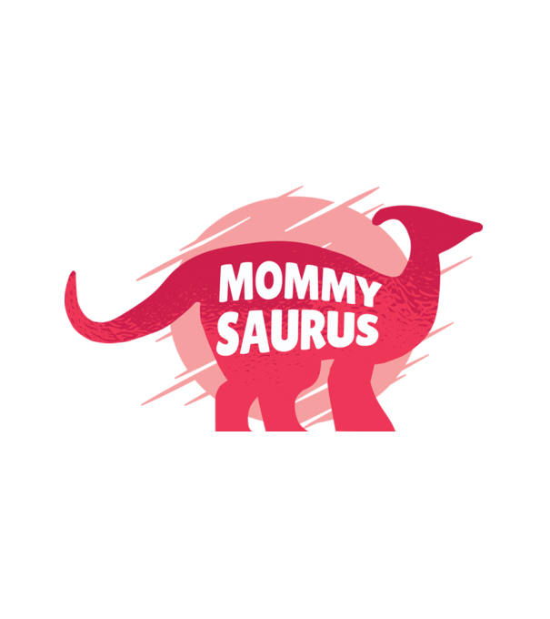 MommySaurus minta fehér pólón
