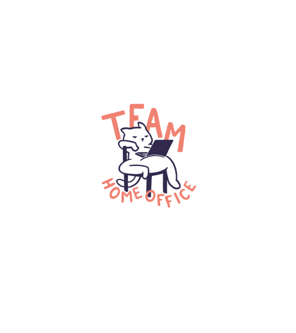 Team home office minta fehér/piros pólón