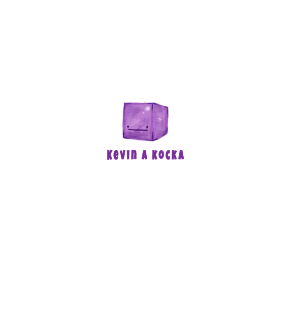 Kevin a kocka - Fortnite minta fehér pólón