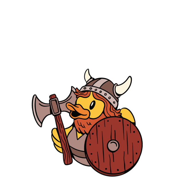Viking kacsa minta fehér pólón