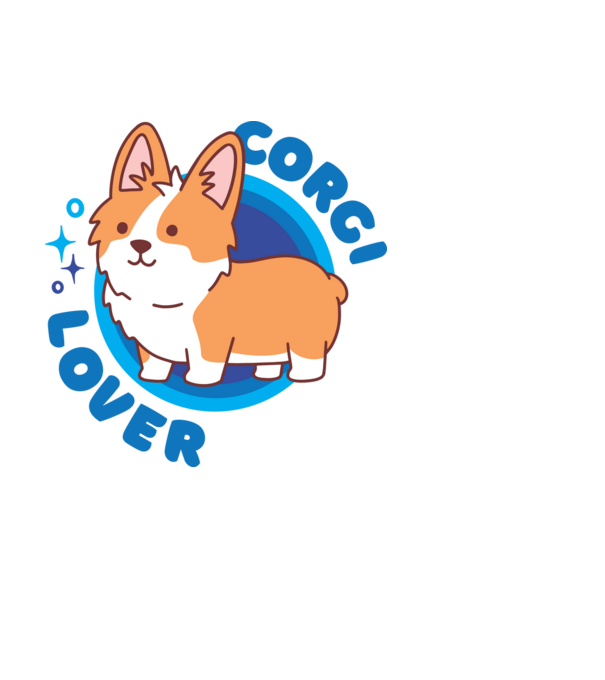 Corgi lover minta fehér pólón