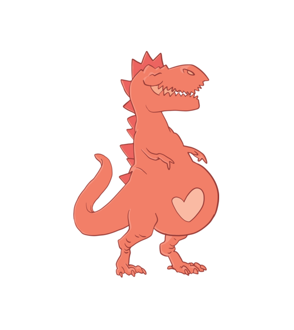 Terhes Trex minta fehér pólón