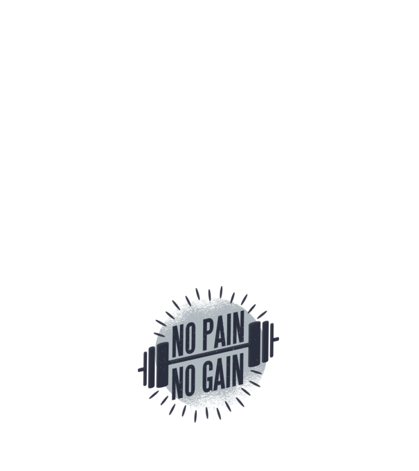 No pain, no gain minta világos rózsaszín pólón