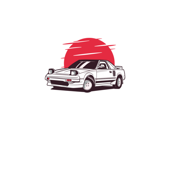 Toyota MR 2 minta fehér pólón