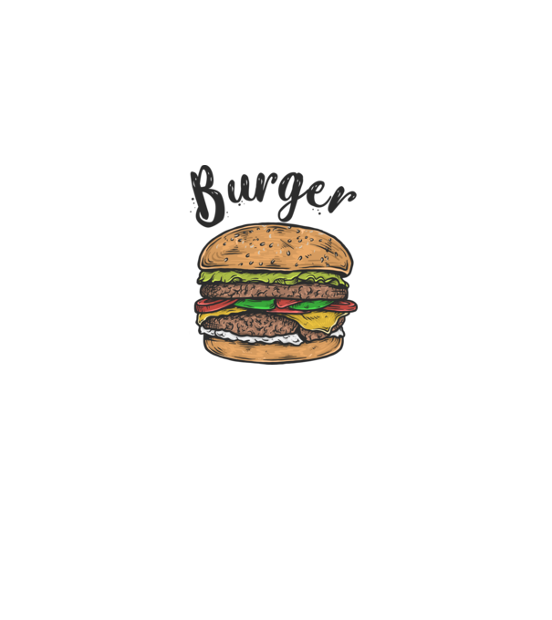 Hamburger minta fehér pólón