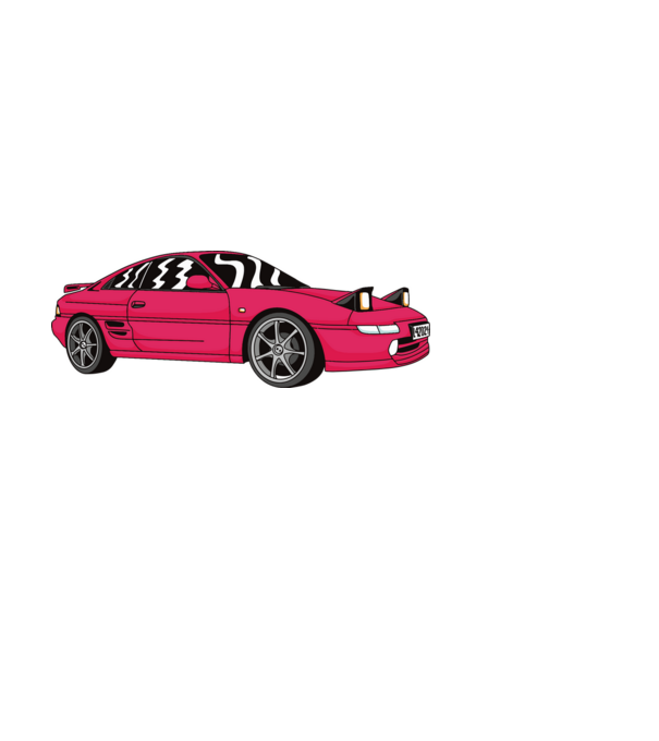 Toyota MR 2 MK2 minta világoskék pólón