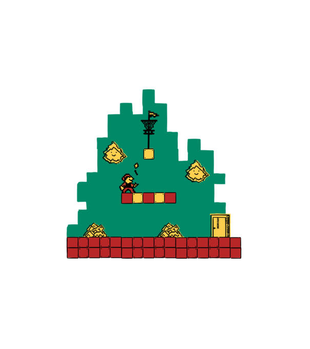 Super Mario minta fehér pólón