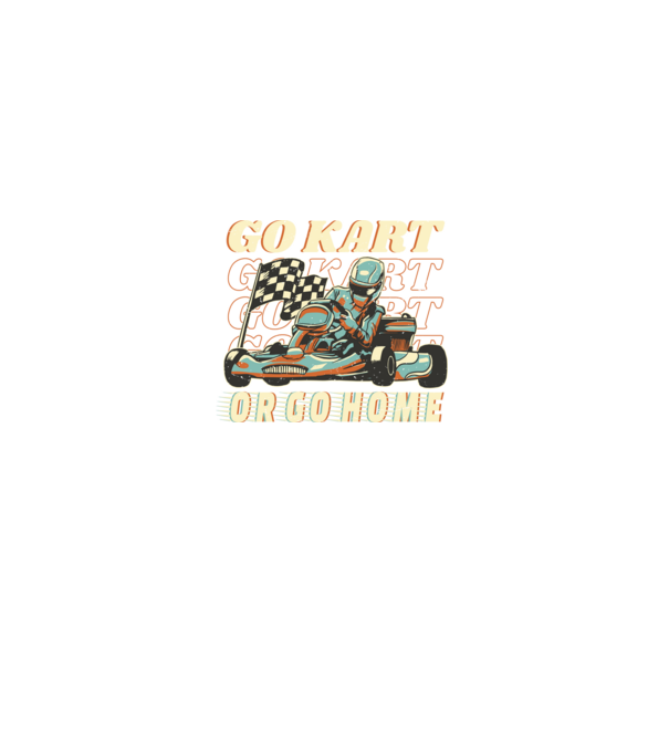 Gokart minta szürke pólón