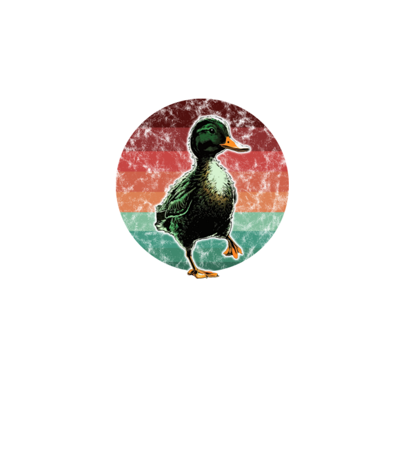 Retro kacsa minta fekete pólón