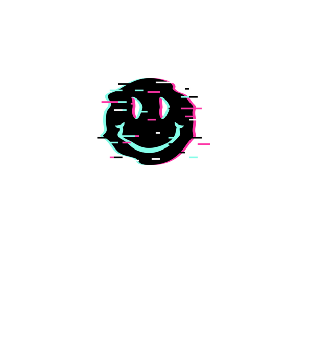 Neon smiley minta fehér pólón