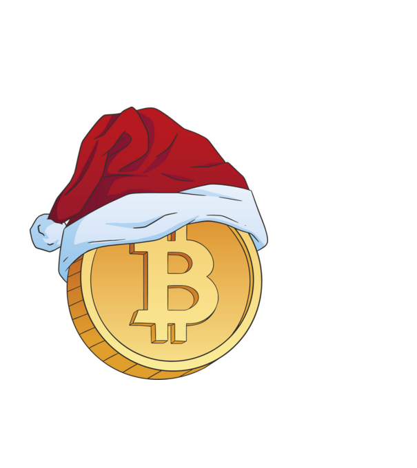 Karácsonyi bitcoin minta fekete pólón