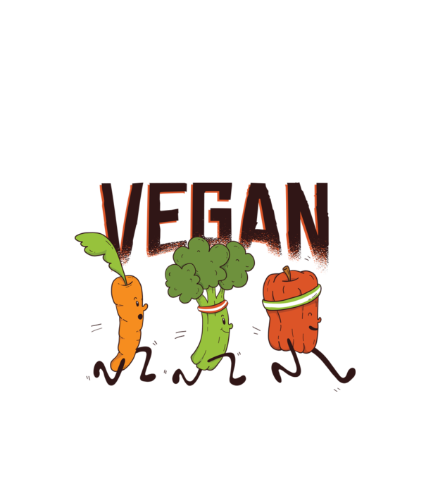 Vegán minta fehér pólón