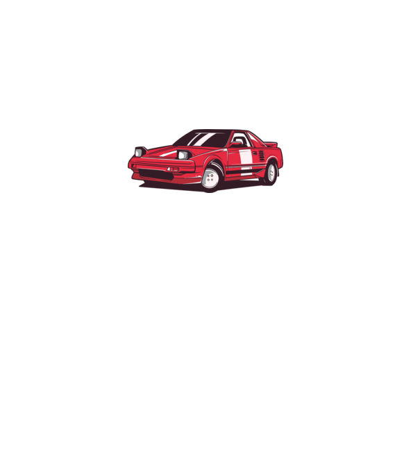 Toyota MR2 minta fehér pólón