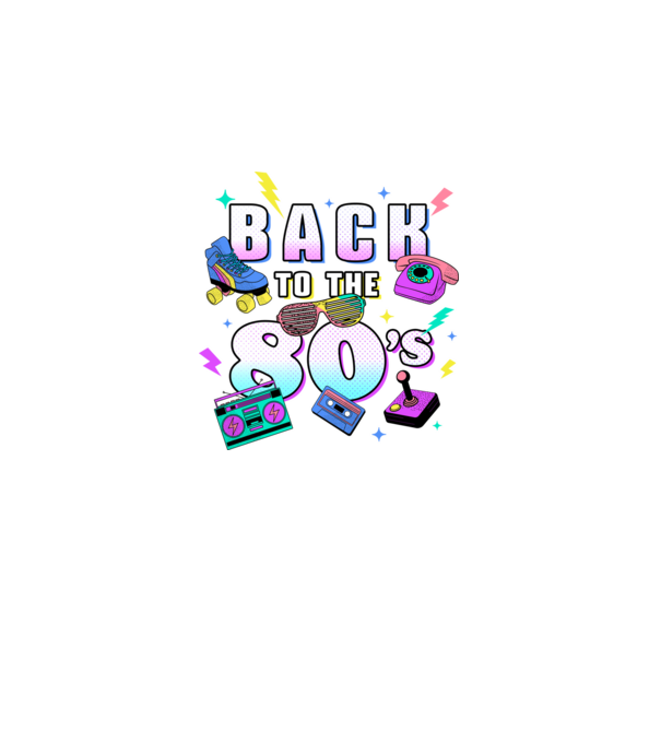 Back to the 80's minta fekete pólón