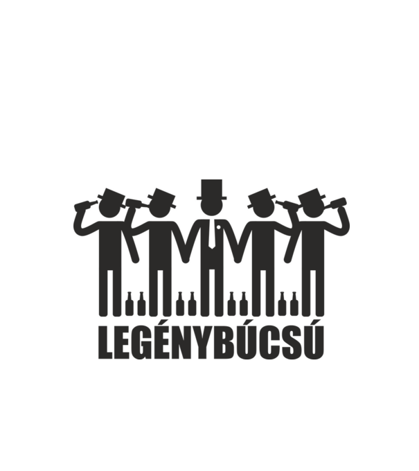 Legénybúcsú minta fehér pólón