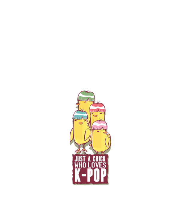 K-pop rajongó minta fehér pólón