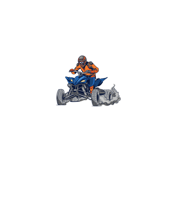Quad minta sötétkék pólón