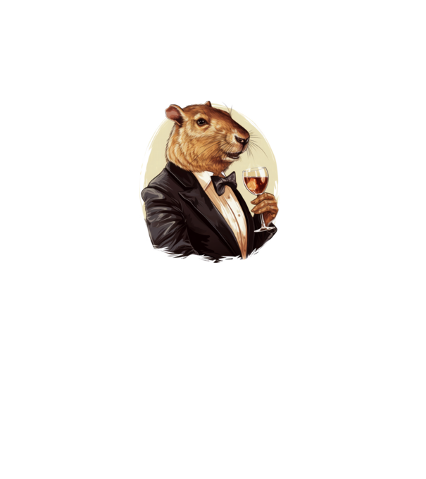 Capybara borral minta fehér pólón