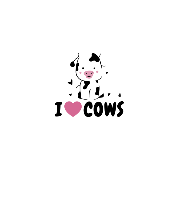 I love cows minta farmerkék pólón