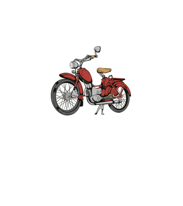 Retro motor minta világos rózsaszín pólón