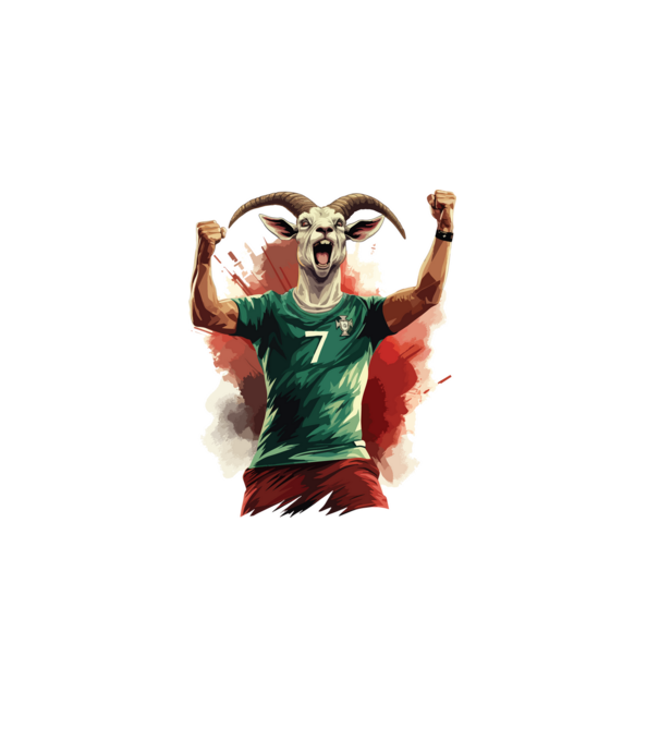 CR7 - The Goat minta szürke pólón