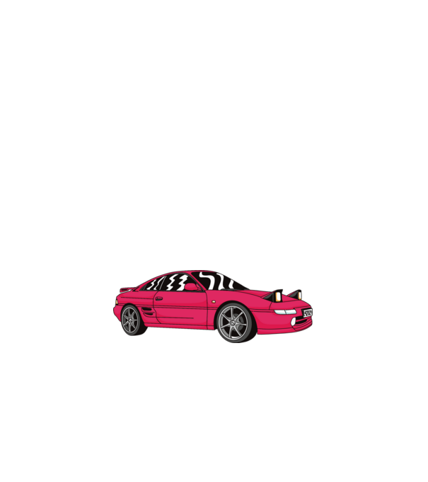 Toyota MR 2 MK2 minta fehér pólón