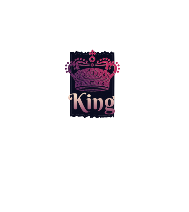 King minta szürke pólón