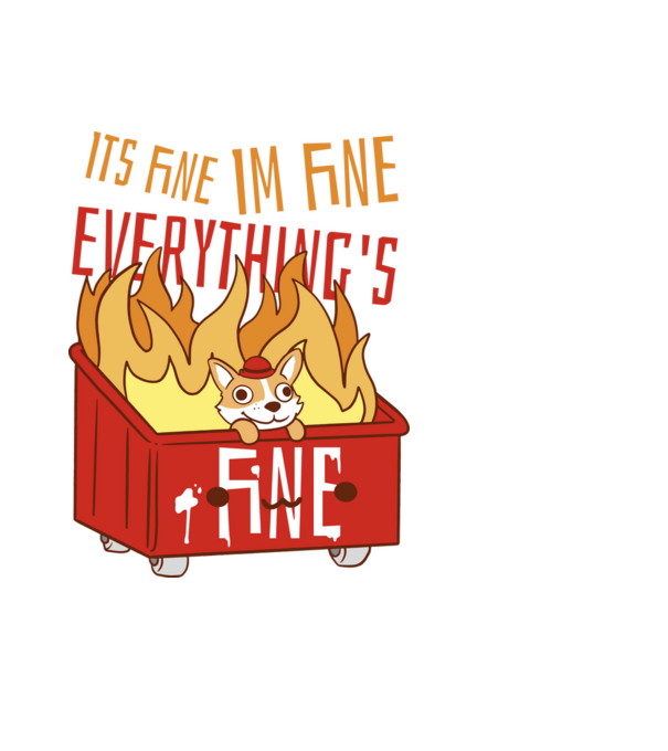 I'm fine minta fekete pólón