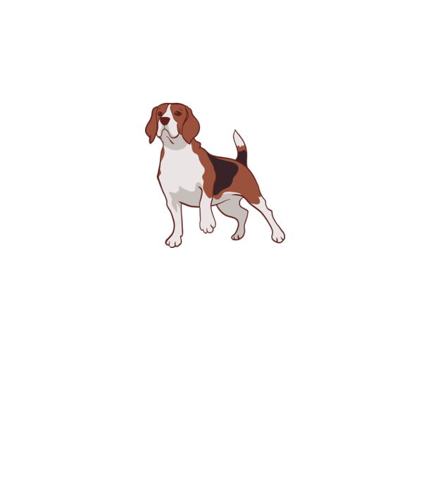 Beagle minta sötétkék pólón