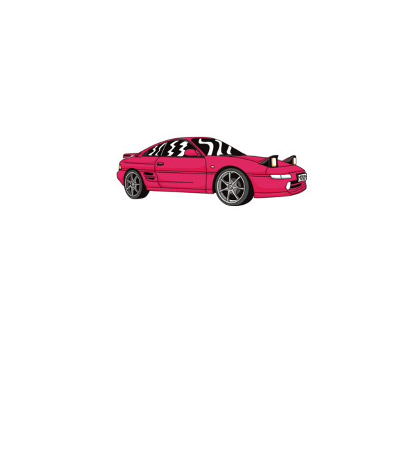 Toyota MR 2 MK2 minta szürke pólón