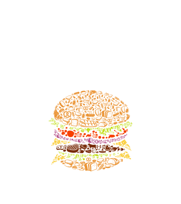 Hamburger minta fekete pólón