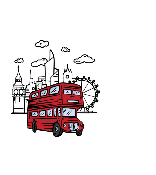 Emeletes busz minta fekete pólón
