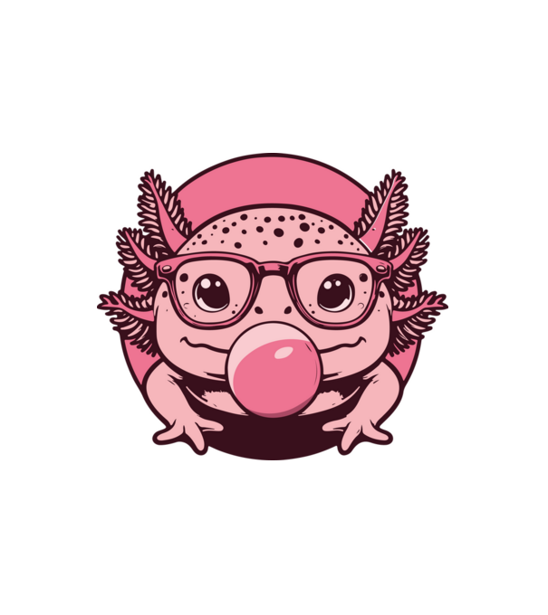 Axolotl minta fehér pólón