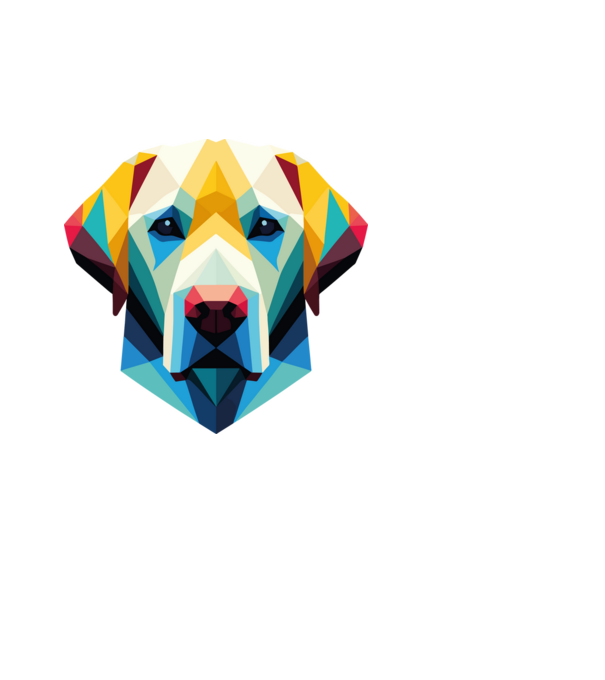 Labrador minta fehér pólón
