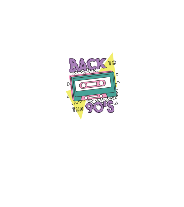 Back to the 90's minta farmerkék pólón
