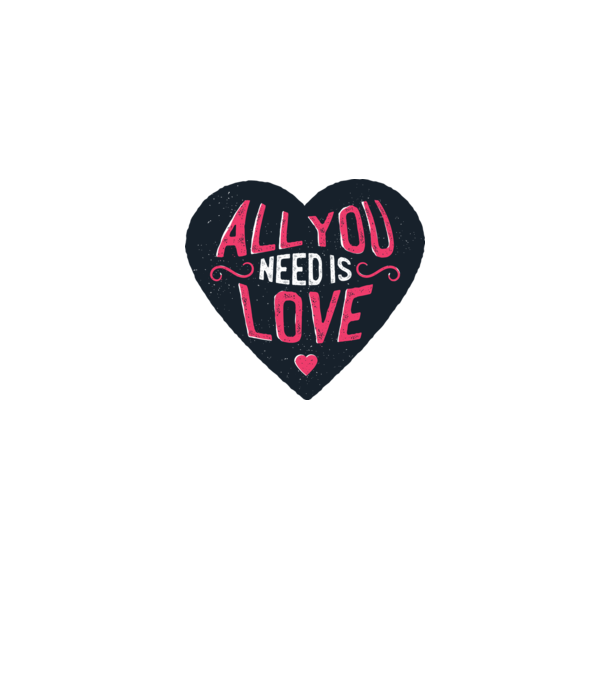 All you need is love minta szürke pólón