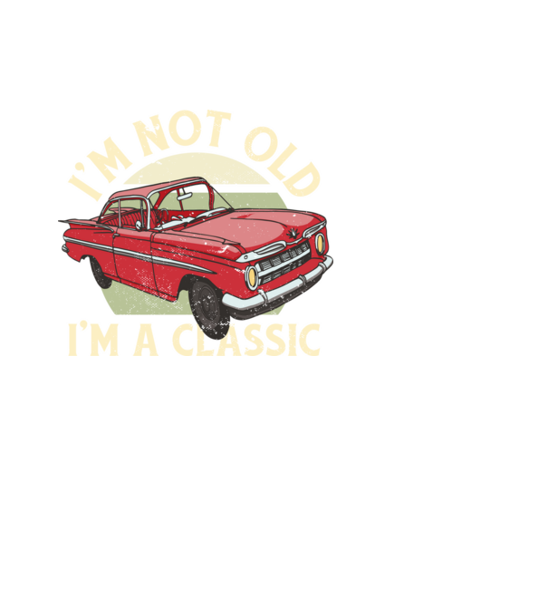 Retro kocsi minta fehér pólón