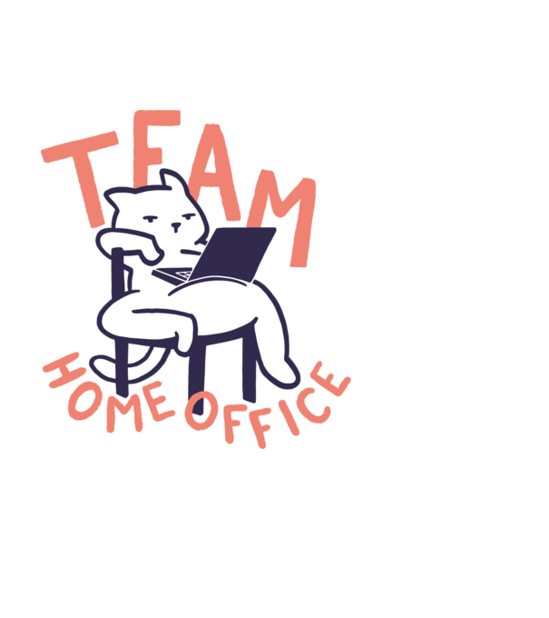 Team home office minta fehér pólón