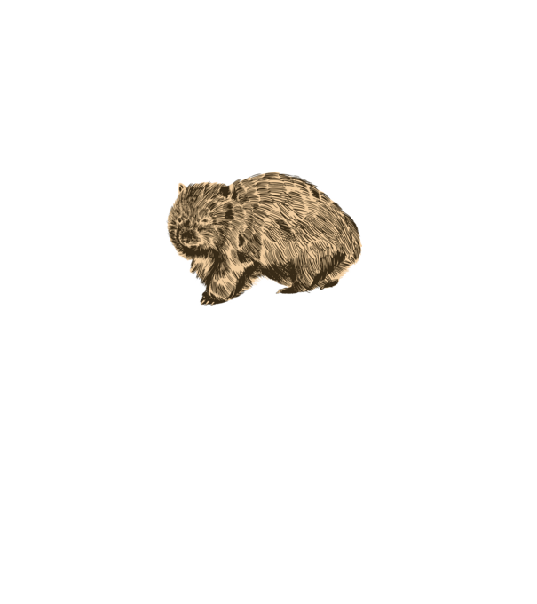 Wombat minta sötétzöld pólón