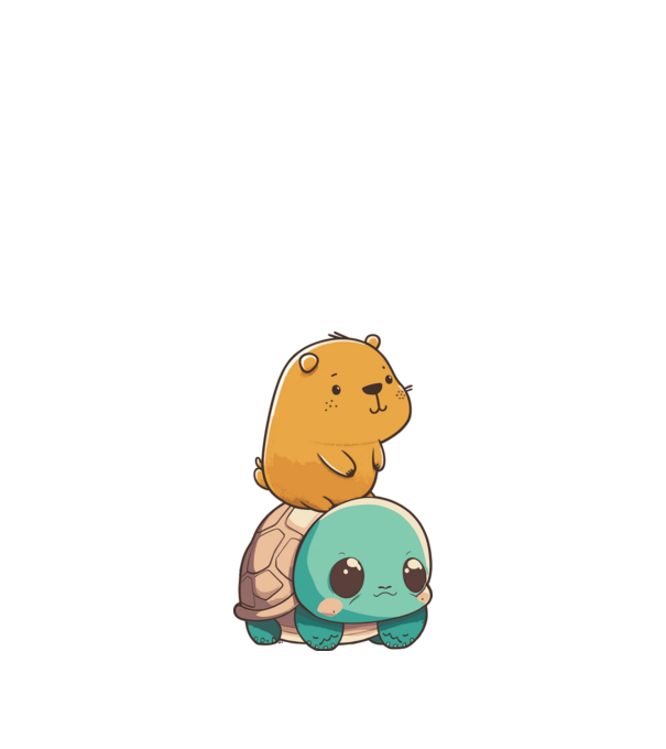 Capybara teknős háton minta fehér pólón