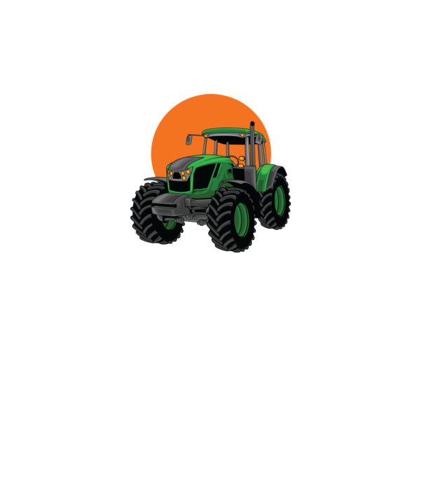 Traktor minta fehér pólón