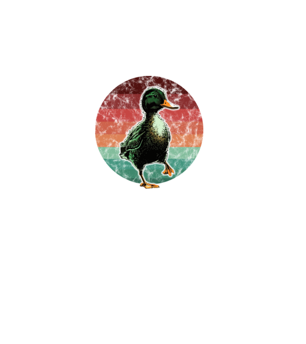 Retro kacsa minta fekete pólón